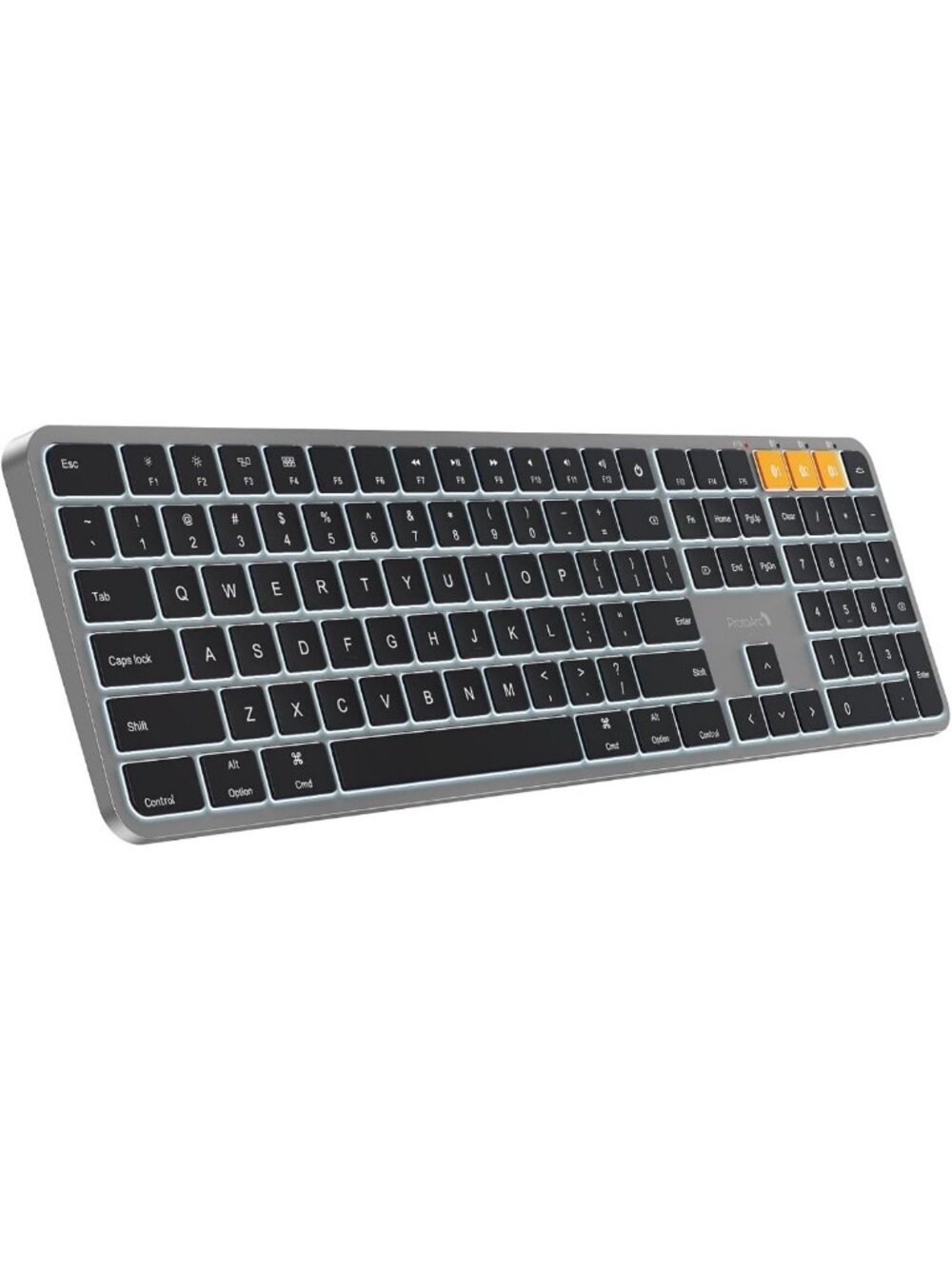 Backlit Wireless Bluetooth Keyboard for Mac - Sleek Space Gray Design